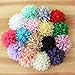 Winrase Set of 16 Handmade Chiffon Flowers Without Clip for Kids Headdress