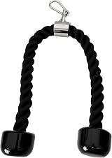 qibylift Tricep Rope 27 Inch Cable Attachment for Lat Pulldown Cable Machine
