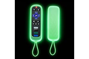 for Roku Remote Cover, Glow in The Dark & Anti-Slip Silicone Case, Universal Protective Cover for TCL/Hisense Roku TV Remote,