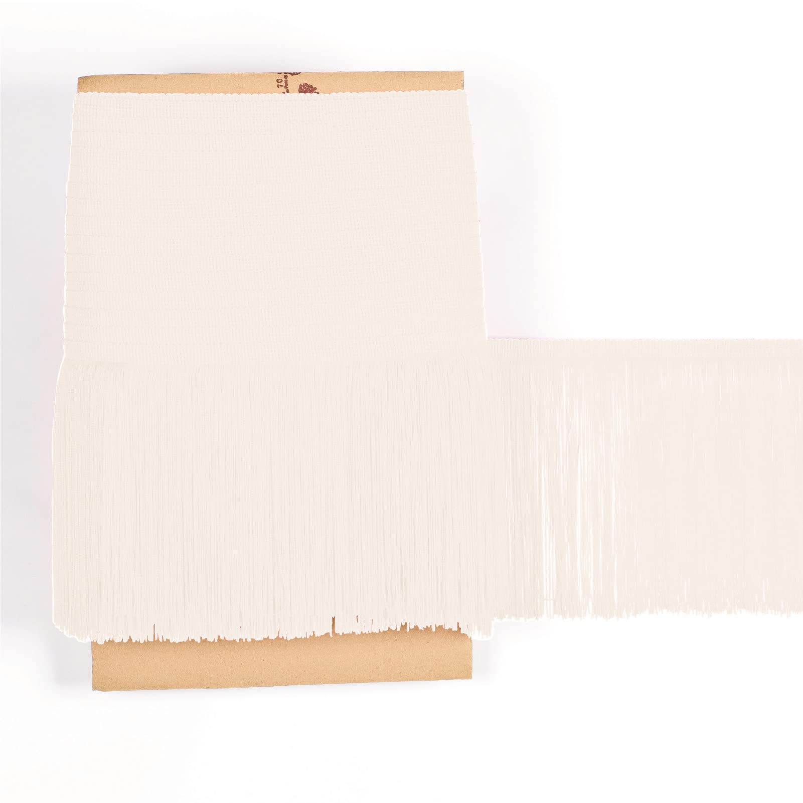 TEXTEX = Cuquillo Fringe for Sewing Flamenco and Sevillana. Composition Rayon 100%. Length of 20 cm. 5m Pieces. (Off White)