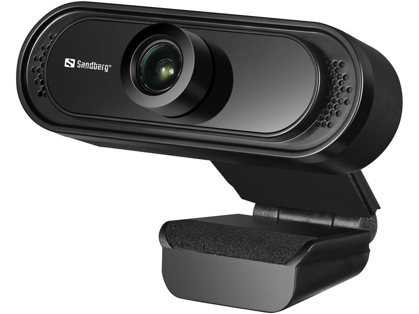 Sandberg 333-96 USB FHD 2MP Webcam with Mic 1080p 30fps Glass Lens 60° Clip-on/Stand 5 Year Warranty