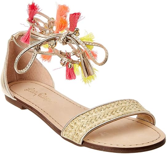 lilly pulitzer gold sandals