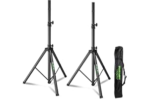 NiuNyuNeu Pair of Speaker Tripod Stands Height Adjustable from 43.7'' to 70.8'' PA DJ Party Tripod Speaker Stand 35mm Compati