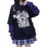 EMILYLE Womens Girls Japanese Style Hoodie Cute Pattern Print Sweatshirt Fashion Kawaii Anime Pullover