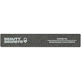 Beauty Secrets Black Rectangular Cushion Nail File, 100/100 Grit, Twosided