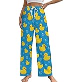 velumair Pajama Pants for Women Casual Lounge Pants Blue Mahjong Pajama Bottoms with Pockets & Drawstring