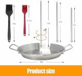 Eidoct Vertical Meat Skewer Stainless Steel Grill Rack with 3 Sizes 8/10/12 view 2