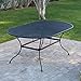 Belham Living Stanton 42 x 72 in. Oval Wrought Iron Patio Dining Table by Woodard - Textured Black