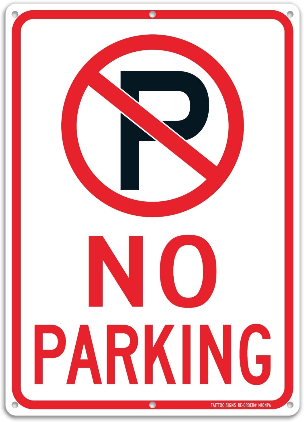 Yard Signs - No Parking Sign With Symbol Sign, 14 x 10 Inches Reflective .40 Rust Free Aluminum, UV Protected, Weather Resistant, Waterproof, Durable Ink, Easy To Mount