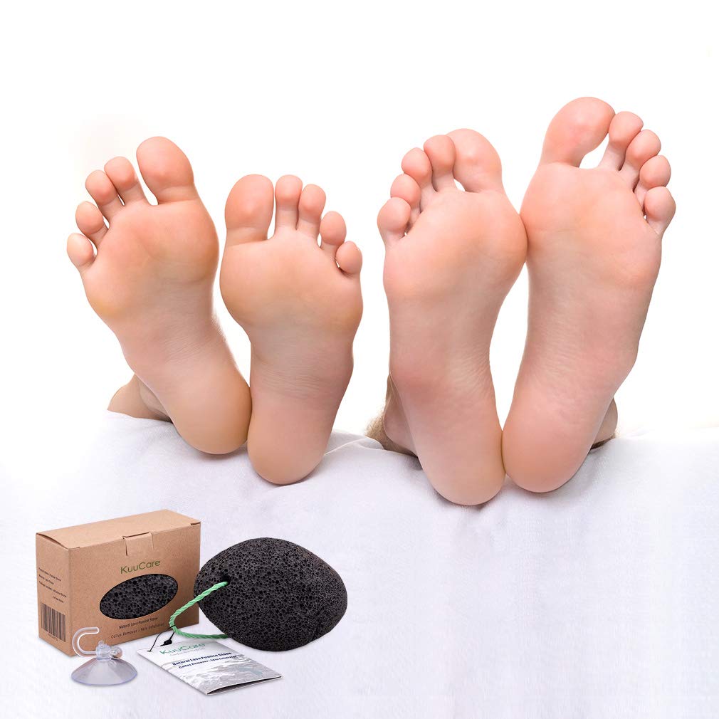 KuuCare Pumice Stone for Feet, Natural Earth Lava Pumice Stone - Foot File Callus Remover for Feet Heels, Pedicure Exfoliator for Dead Skin, Hard Skin and Foot Scrubber: Beauty