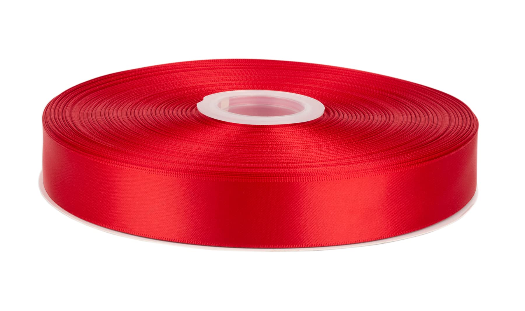 Fondersy 91 Meters Red Double Faced Satin Ribbon - 25mm Width for Wedding, Gift Wrapping, Floral Arrangement and Crafts