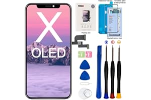 EFAITHFIX for iPhone X Screen Replacement OLED [NOT LCD] 5.8 Inch Display Digitizer 3D Touch Screen Frame Assembly with Repai