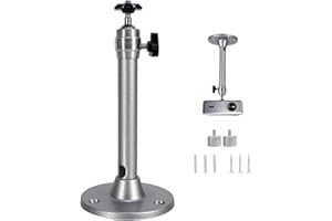 Runhike Lightweight Projector Mount Compatible with Vankyo,Ceiling Wall Mount Projector Stand with 6.88in(175mm) Height, Adjustable Angle 360° RotationBlack,1PCS