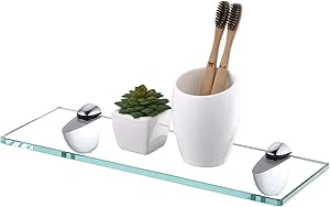 Amazon Brand - Umi Estanteria Baño Estante Baño Cristal ...