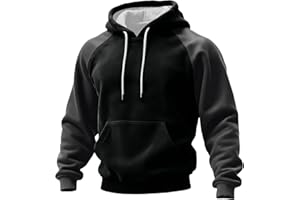 THMENKHT Hoodies For Men Quarter Zip Pullover Long Sleeve Sweatshirts Casual Thermal Western Vintage Work Pullover