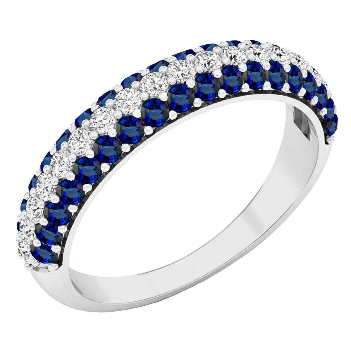 Dazzlingrock Collection 18K Round Lab Created Blue
