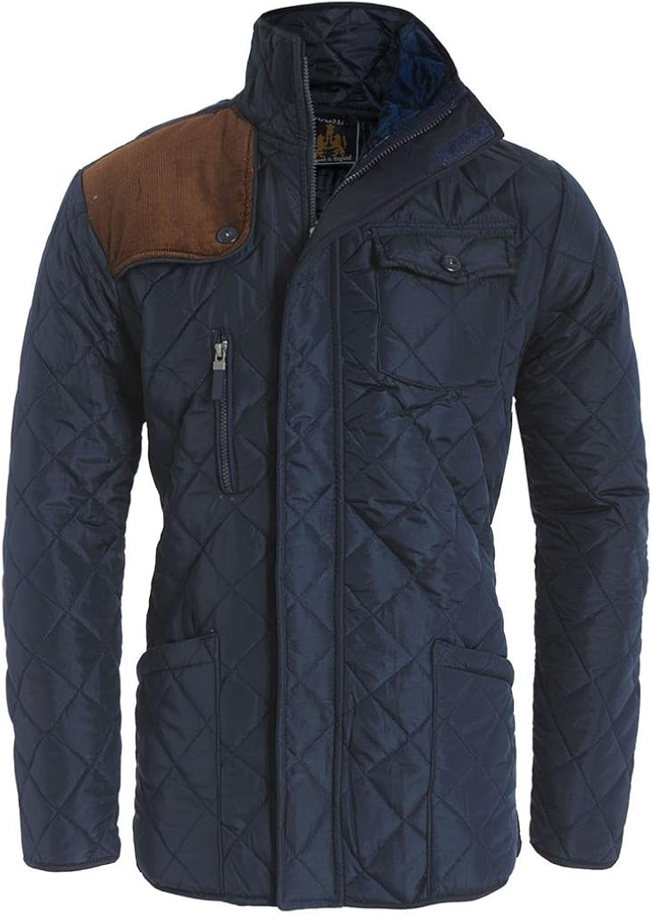 Mens Soulstar Diamond Quilted Cord Jacket Amazon.co.uk Clothing