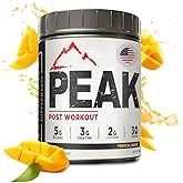 Kodiak Supplements Peak Post Workout - BCAA 2:1:1 Creatine - Glutamine - Muscle Recovery and Strength Building Supplement - 30 Servings - Tropical Mango