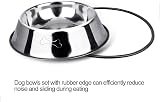 SUOXU Stainless Steel Dog Bowls with Non slip Base 1000 ml 35.2oz view 3