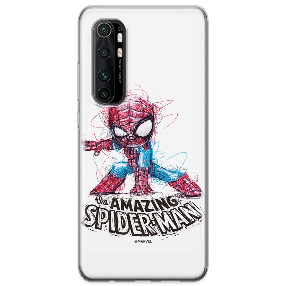 ERT GROUP mobile phone case for Xiaomi MI NOTE 10 Lite original and officially Licensed Marvel pattern Spider Man 021 optimally adapted to the shape of the mobile phone, case made of TPU