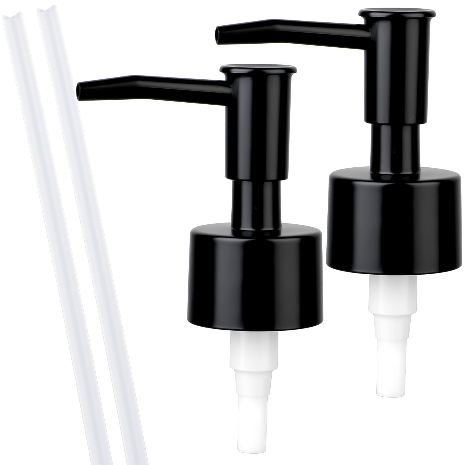 Photo 1 of 2 Pack Soap Dispenser Pump Replacement Top Dispenser Pumps Refill Dispensers Hand Soap Dispensers Soap Pump Replacement Jar Pump Dispenser Lid for Lotion Glass Mouth Bottles, Black