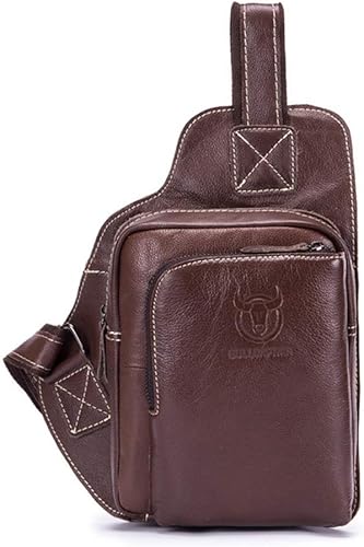 Amazon Camoar メンズ ボディバッグ 本革 斜め掛け ワンショルダー バッグ 人気 鞄 カバン 友達 彼氏 プレゼント コーヒー Camoar ボディバッグ ワンショルダー