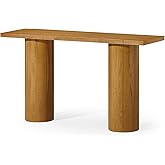 Maven Lane Lana Contemporary Rectangular Accent Console Table for Small Spaces and Front Door Entrance Hallway in Refined Natural Finish