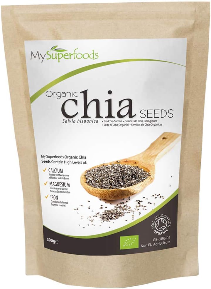 MySuperfoods Organic Chia Seeds 500g, Natural Source of Omega3