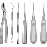 Basic Dental Extraction Exodontia Kit of 6 pcs