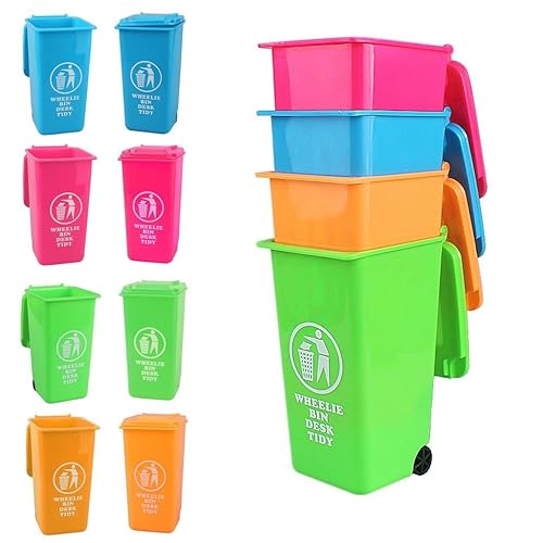 New Mini Wheelie Bin Novelty Desk Tidy Desktop Stationery Organiser Pen