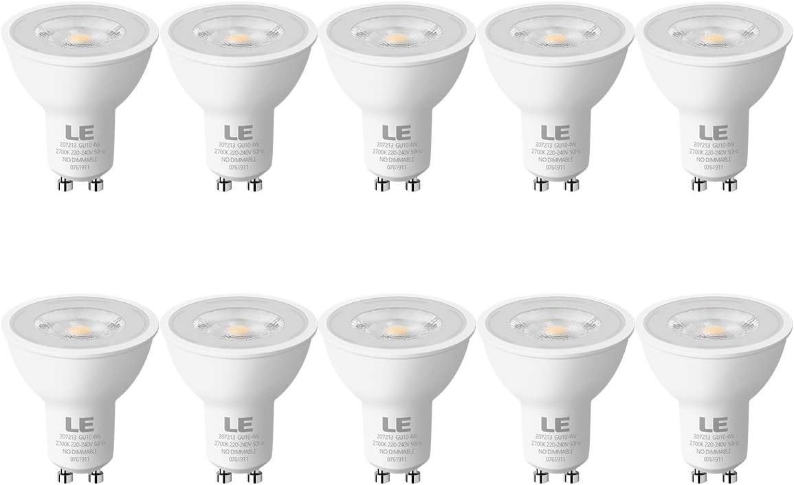 Lepro GU10 LED Bulbs, Warm White 2700K, 3.6W 345lm Energy Saving Light Bulbs, 50W GU10 Halogen Spotlight Bulbs Equivalent