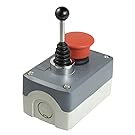 uxcell 240V 3A Momentary 2-Direction Joystick Red Mushroom Push Button Switch Station