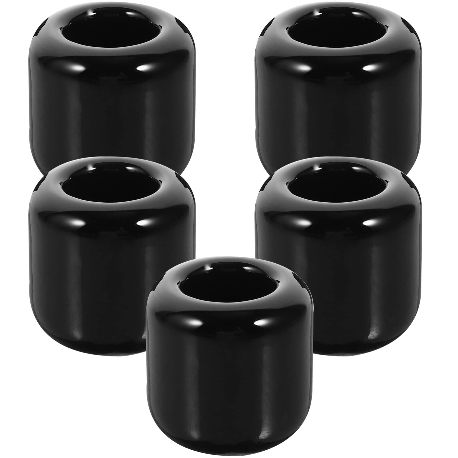 HOMSFOU 5pcs Ceramic Chime Candle Holder Set Mini Ritual Candles Holder for Rituals Spells Vigil Witchcraft Wedding Party Supplies