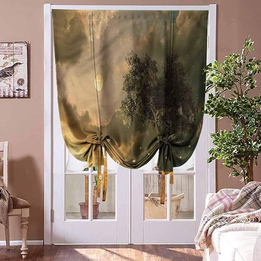 Amazon Com Houselookhome Bedroom Curtains Fantasy Light Block Curtain Drape Unreal Land Flying Flowers For Study Room Decor Rod Pocket Panel 36 W X 72 L Home Kitchen