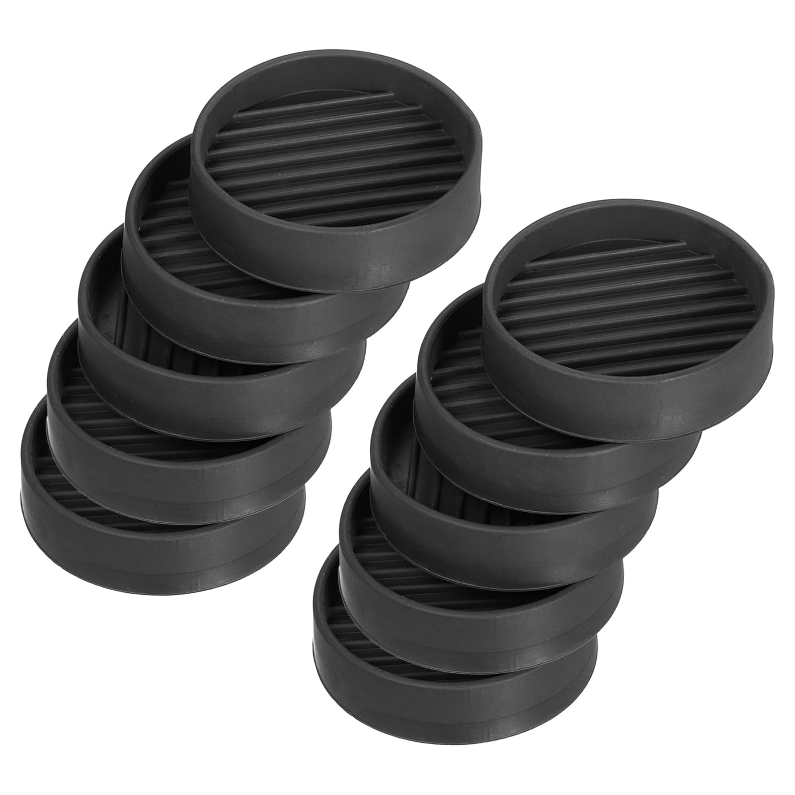 uxcell Chair Leg Floor Protectors,10Pcs 2" - Rubber Round Non-Slip Furniture Pads, Anti-Slip Furniture Pads for Hardwood Floors, Couch, Bed Stopper (Black)