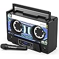 Bumpboxx Remixx Retro Bluetooth Boombox | Portable Cassette-Style Speaker with High-Fidelity Sound & Wireless Mic | Onyx Black