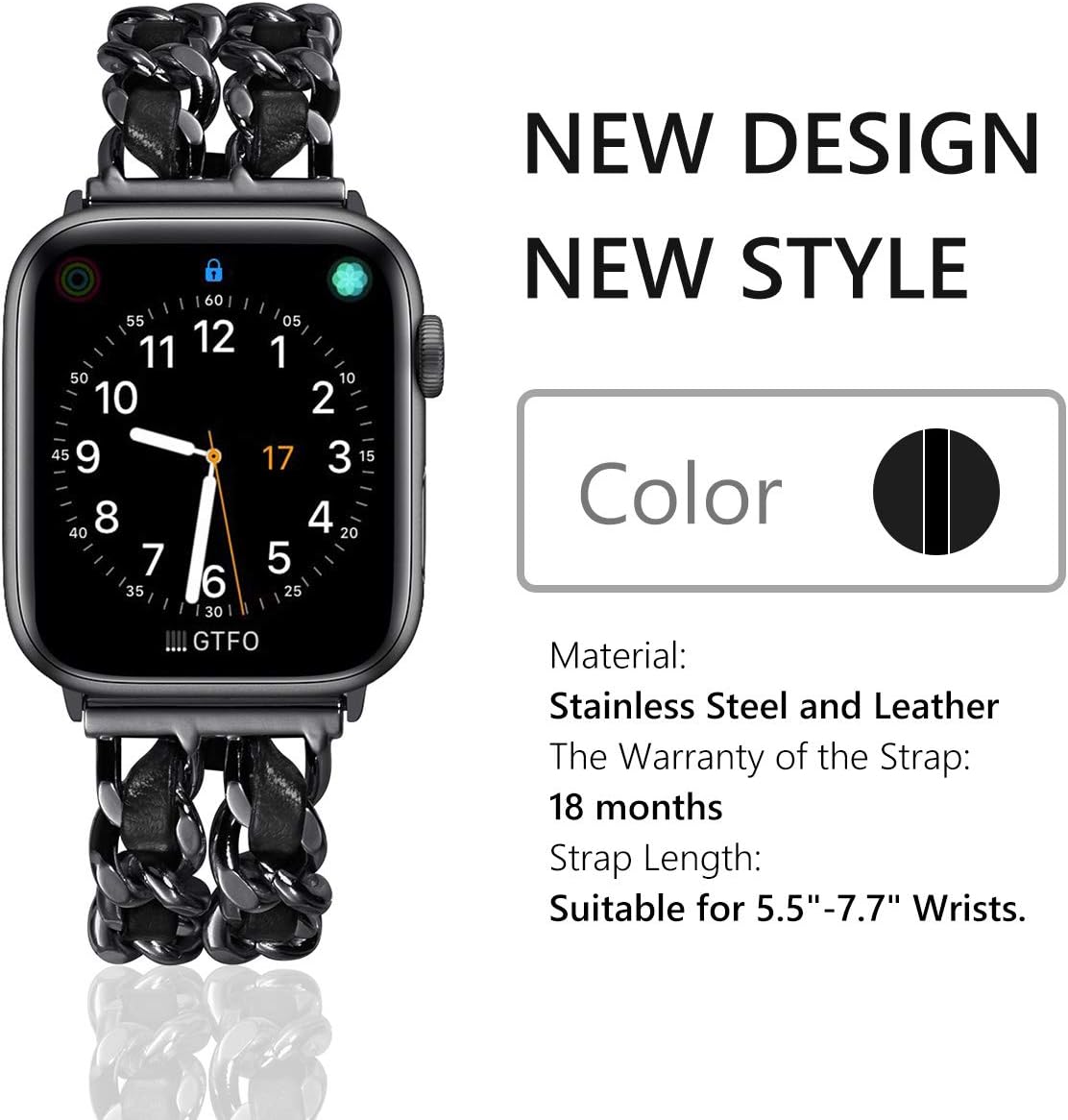 WINGLE 38mm 40mm 41mm 42mm(Series 10 11) Compatible with Apple Watch Straps,Women Metal Strap Replacement Bracelet for iWatch SE Series 11 10 9 8 7 6 5 4 3 2 1 - Image 3