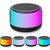 OFHADF Portable Bluetooth Speaker, Wireless Speaker with RGB LED Light, Loud Stereo Sound, FM Radio/TF Card Play Support, TWS Pairing, for Outdoor, Party, Travel