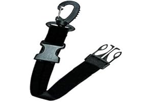 Hammerhead Industries Diving Strap, Side Release with Snap Clip, Black, Classic Style, Webbing Material