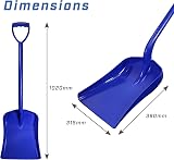 Faithfull Plastic Shovel Blue 1020mm Polypropylene Steel Shaft 390x315mm view 5
