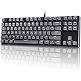 VELOCIFIRE M87 Mac Layout Mechanical Keyboard, 87-Key with Tactile Brown Switch, and LED White Backlit, Compatible with Mac (