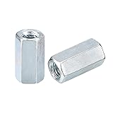 uxcell 5pcs M6x10x18mm Coupling Nuts - Galvanized