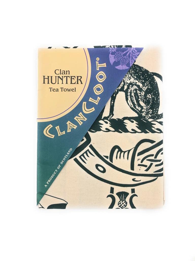 BRAW CLANS TARTANS Clan Tea Towel - The Ultimate Guide for your Kitchen – Absorbent, Stylish, Functional and Fashionable Trendy Tea Towel - Made in Scotland