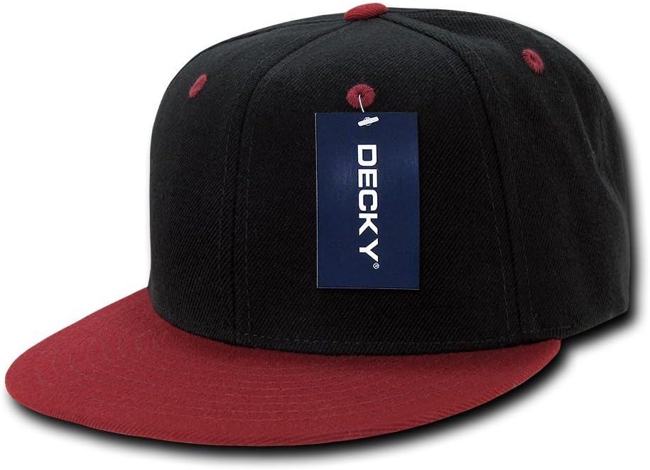 DECKY 2Tone Flat Bill Snapbacks, Black Cardinal Amazon.sg Fashion