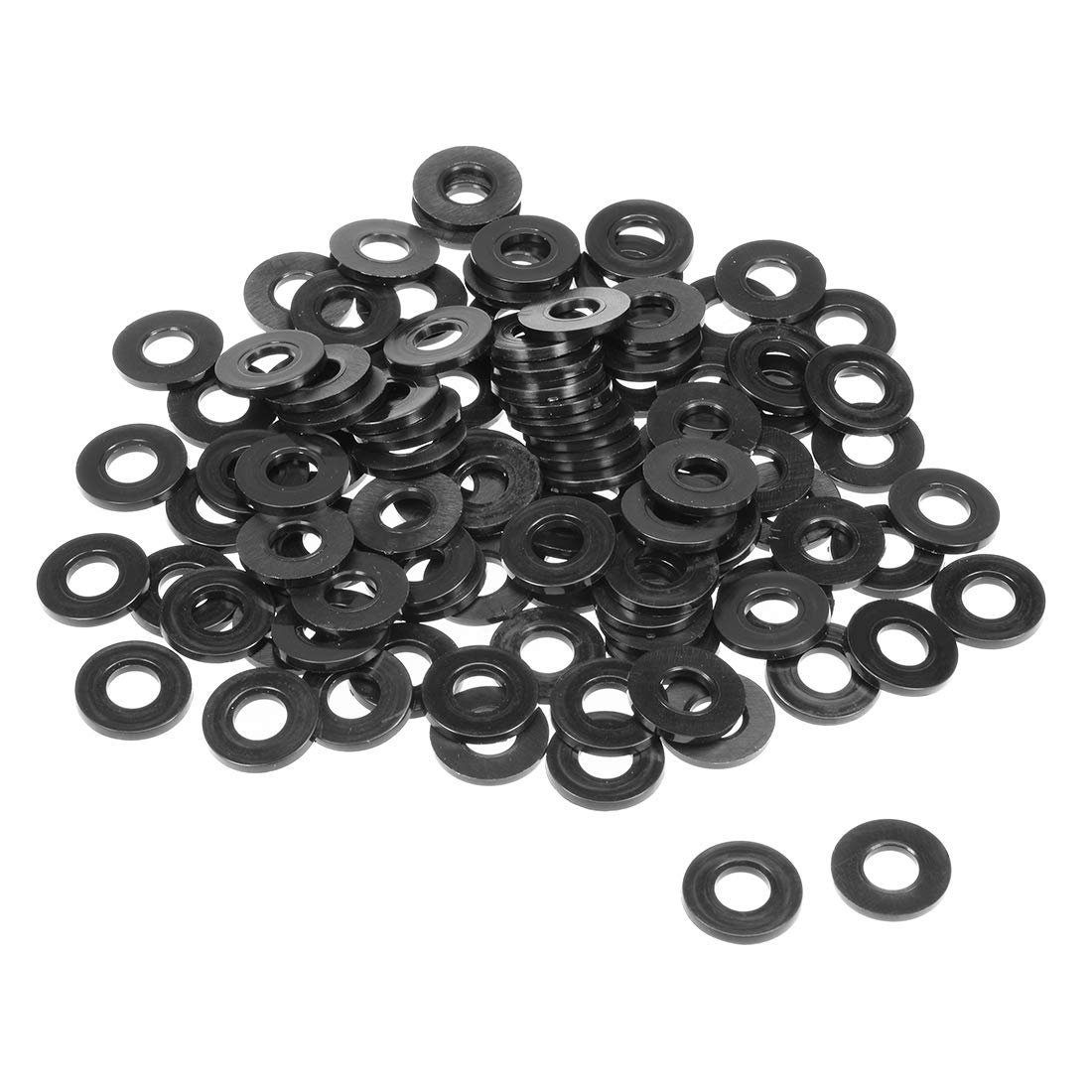 sourcing map Nylon Flat Washers 19mm OD 8mm ID 2mm Thickness for Faucet Pipe Water Hose, Pack of 100