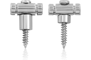 Marvexi 2Pcs SIlver Roller String Guides String Trees, Guide Replacement Part,Compatible with Fender Stratocaster and Telecaster Electric Guitars