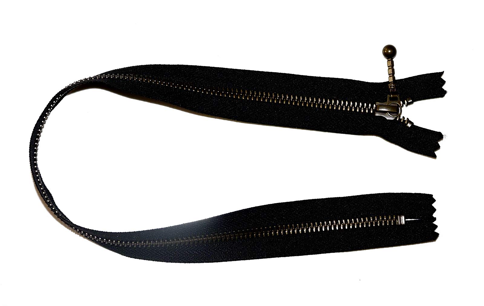 YKK Ball Stick Pin Metal Black Closed end Zip 8,10,12,14,16, 18, 20, 22, 24 inch. Width Size 5 (18 inch)