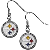 NFL Siskiyou Sports Womens Pittsburgh Steelers Dangle Earrings One Size Team Color
