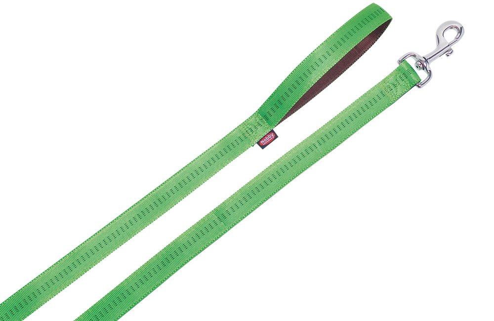 Nobby Soft Grip Dog Lead, 120 cm/25 mm, Light Green/Brown
