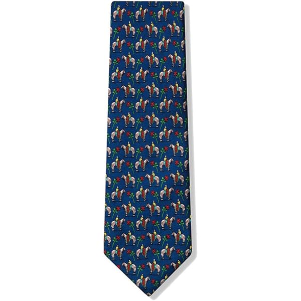Cravate Adulte Bleu Et Or – Showing Poneys – Fabriquée Au Royaume-Uni – Occasion